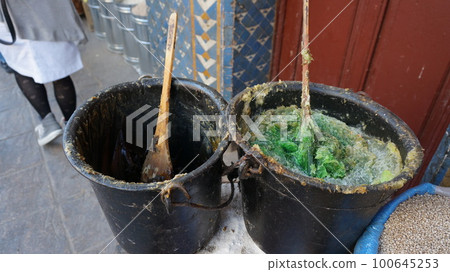 Detergent sold in the Jewish Quarter [Fez, Morocco] 100645253