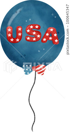 4th of July freedom independence day festive balloon cartoon watercolour decoration illustration 4th of July freedom independence day festive balloon cartoon watercolour decoration illustration 100645347