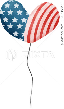 4th of July freedom independence day festive balloon cartoon watercolour decoration illustration 4th of July freedom independence day festive balloon cartoon watercolour decoration illustration 100645348