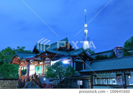 龜戶天神富士花和天空樹 100645880