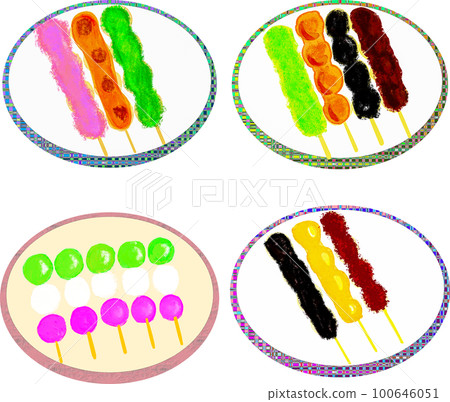 Illustration of Hanami Dango Illustration of Hanami Dango 100646051
