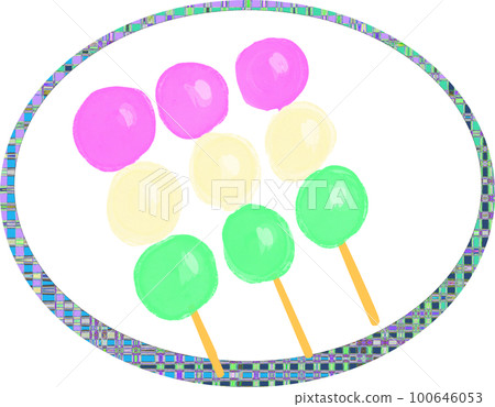 花見團子的插圖 花見團子的插圖 100646053