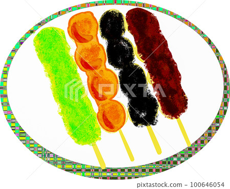 花見團子的插圖 花見團子的插圖 100646054