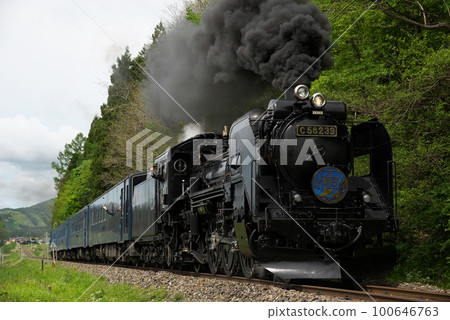 SL Ginga, descent, photographed May, cloudy, horizontal, Iwate Kamigo-Hirakura 100646763