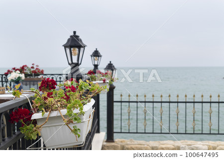 Old Street view in the town of Balchik, Bulgaria Old Street view in the town of Balchik, Bulgaria 100647495