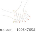 美麗的手做手部護理的插圖 100647658