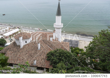 Residence of the Romanian queen Maria by the black sea in Balchik, Bulgaria 100647743