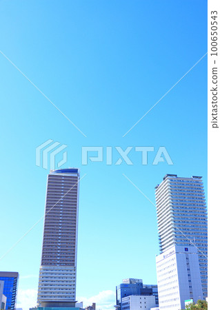 Scenery of skyscraper in front of Gifu station Scenery of skyscraper in front of Gifu station 100650543