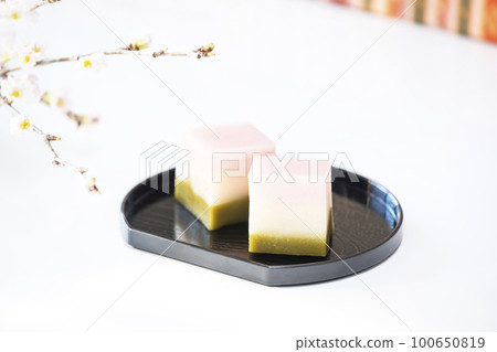 Uiro, Japanese sweets, steamed sweets, Uiro image material 100650819