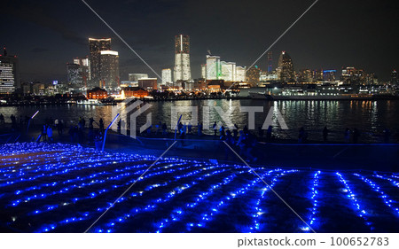 Night view of Yokohama port during Christmas season Night view of Yokohama port during Christmas season 100652783