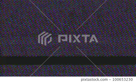 VHS glitch. Analog distortion. Technology failure. Purple blue yellow color grain texture static noise artifacts abstract illustration background. VHS glitch. Analog distortion. Technology failure. Purple blue yellow color grain texture static noise artifacts abstract illustration background. 100653230