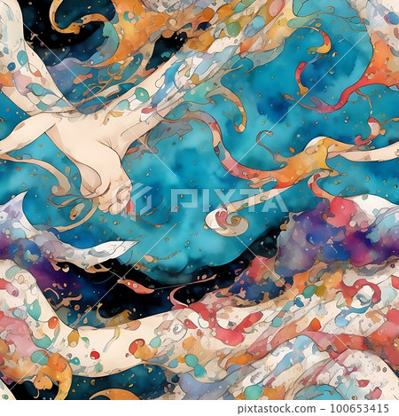Watercolor Camouflage Seamless Pattern sport 100653415