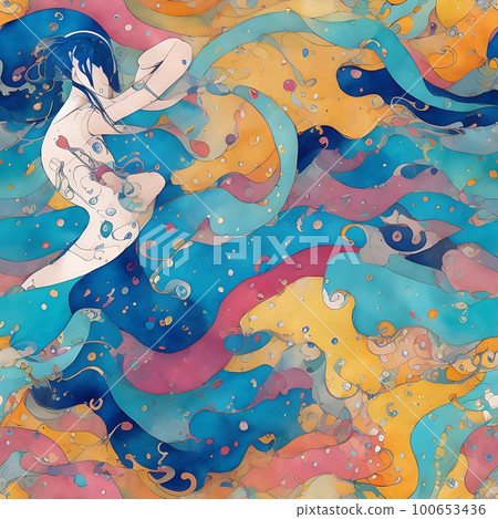 Watercolor Camouflage Seamless Pattern sport 100653436