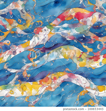Watercolor Camouflage Seamless Pattern sport 100653443