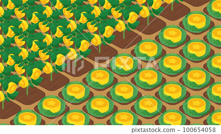 農業收入圖解_background_isometric_16:9 農業收入圖解_background_isometric_16:9 100654058