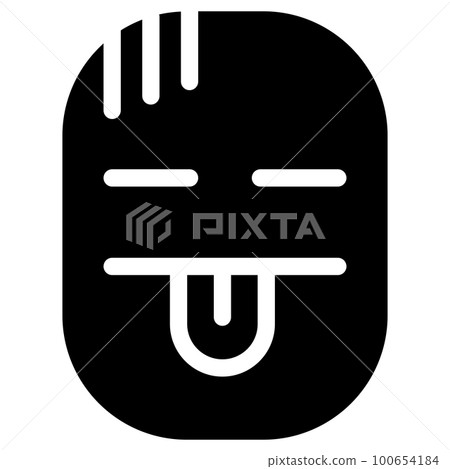 Irksome face icon 100654184