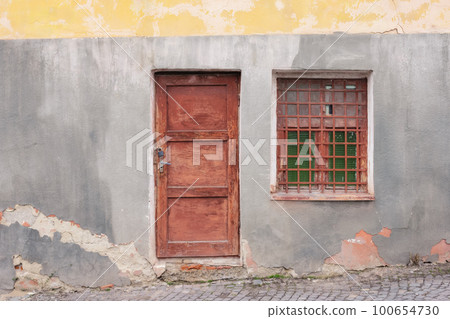 old grunge door. architectural background old grunge door. architectural background 100654730