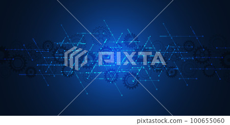 Abstract technology background with arrows and lines. Concepts and ideas for hi-tech digital technology and engineering design. Vector illustration 100655060
