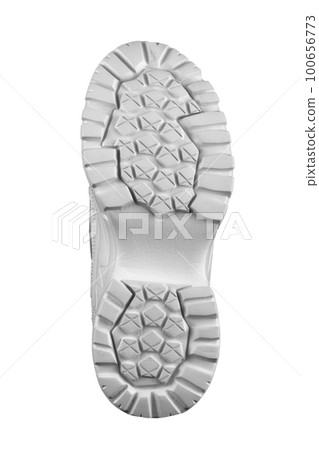 White sole on a white background top view. White sole on a white background top view. 100656773