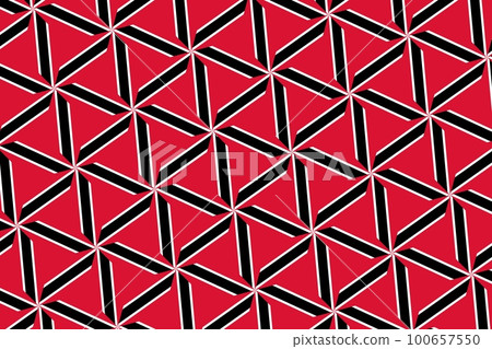 Geometric pattern in the colors of the national flag of Trinidad and Tobago. The colors of Trinidad and Tobago. Geometric pattern in the colors of the national flag of Trinidad and Tobago. The colors of Trinidad and Tobago. 100657550