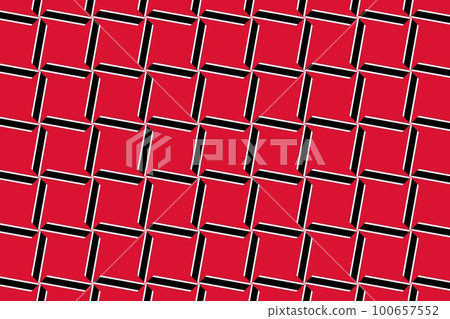 Geometric pattern in the colors of the national flag of Trinidad and Tobago. The colors of Trinidad and Tobago. 100657552