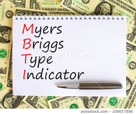 MBTI Myers Briggs type indicator symbol. Concept words MBTI Myers Briggs type indicator on white note on beautiful white background. Psychological MBTI Myers Briggs type indicator concept. Copy space MBTI Myers Briggs type indicator symbol. Concept words MBTI Myers Briggs type indicator on white note on beautiful white background. Psychological MBTI Myers Briggs type indicator concept. Copy space 100657886