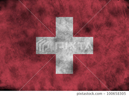 Grunge Switzerland flag. Grunge Switzerland flag. 100658305
