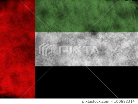 Grunge United Arab Emirates flag. 100658314