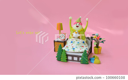 在春天的陽光下醒來,起床伸展身體 - 黏土藝術 在春天的陽光下醒來,起床伸展身體 - 黏土藝術 100660108
