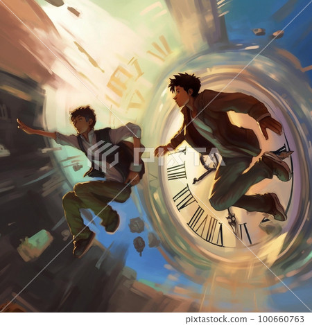 Time travel. Jump into the time portal in hours Time travel. Jump into the time portal in hours 100660763