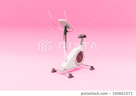 3D illustration. Exercise bike on an isolated background. 3D illustration. Exercise bike on an isolated background. 100661071