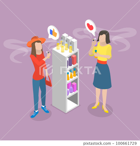 3D Isometric Flat Vector Conceptual Illustration of Fragrance 3D Isometric Flat Vector Conceptual Illustration of Fragrance 100661729