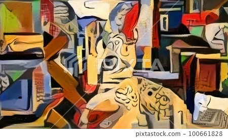 Cat painting 100661828