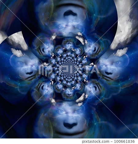 Warped faces 100661836