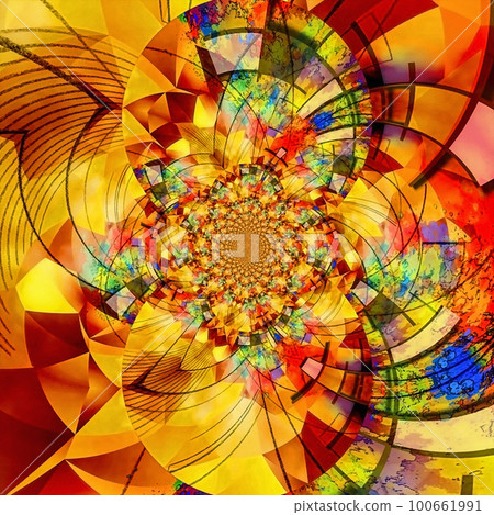 Geometric pattern fractal Geometric pattern fractal 100661991
