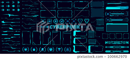Futuristic collection HUD, UI, UX interface elements 100662970