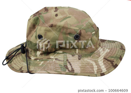 hot weather boonie hat isolated on white background hot weather boonie hat isolated on white background 100664609