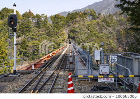 大井川鐵道井川線鐵橋（彩虹橋）和長廊 100665006