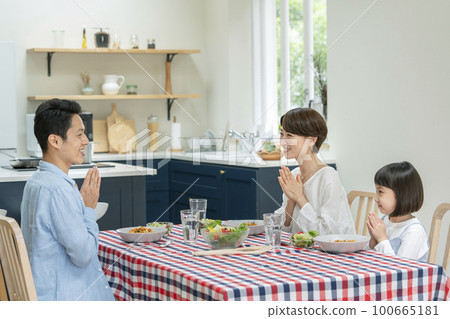 Young family dining table image 100665181