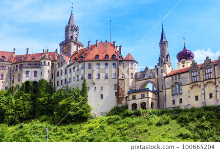 Sigmaringen Castle in summer, Baden-Wurttemberg, Germany 100665204