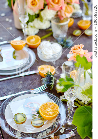 wedding decor on the table 100665226