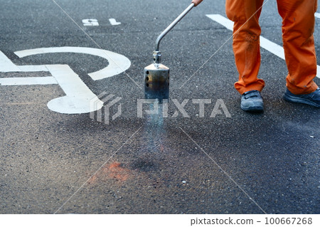 殘疾人停車場瀝青燃燒器烘乾02 100667268