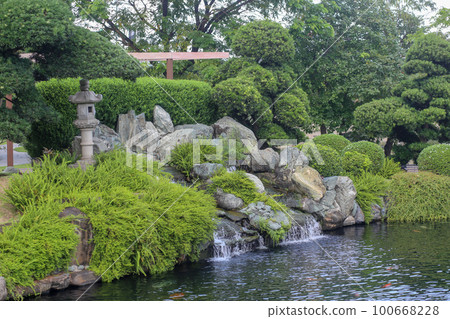 Tranquil Koi Pond at Vinhomes Central Park, Ho Chi Minh city 100668228
