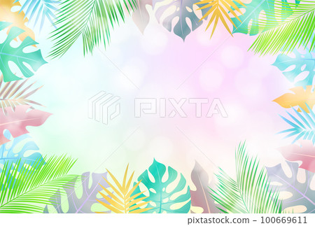 Palm foliage plant leaf background 100669611