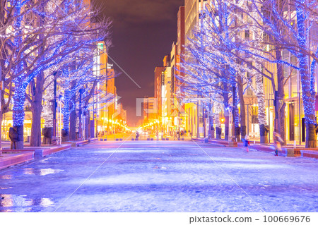 [Hokkaido] Illuminations at Sapporo Kita 3-jo Square/March 100669676