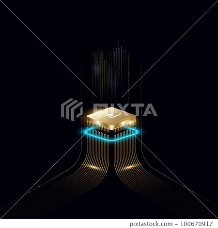 Abstract artificial intelligence. Virtual concept. Machine learning technology concept. 100670917