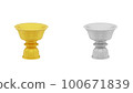 element of gold and silver pedestal tray with thai culture pattern. thailand travel. 100671839