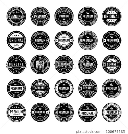 Classic Vintage Retro Premium Vector Badge, Emblem, Logo, Label, Sticker, Stamp, Symbol, Seal, Banner Frame Collection Set Classic Vintage Retro Premium Vector Badge, Emblem, Logo, Label, Sticker, Stamp, Symbol, Seal, Banner Frame Collection Set 100673585