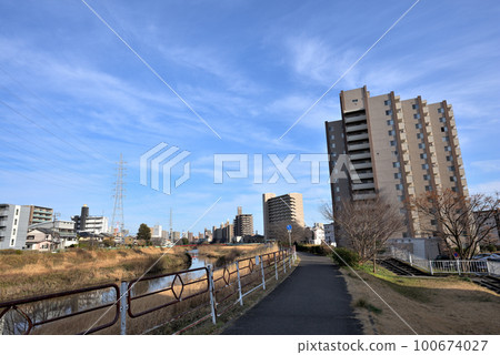 《愛知縣》名古屋市風景天白區天城川綠地 《愛知縣》名古屋市風景天白區天城川綠地 100674027