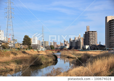 《愛知縣》名古屋市風景天白區天城川綠地 100674028